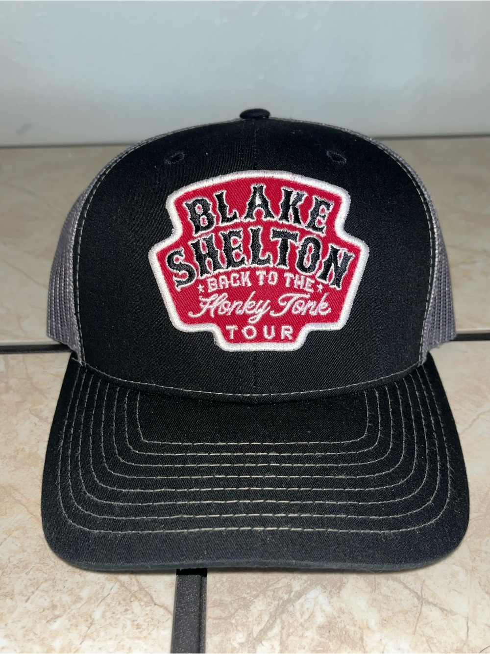 Blake Shelton- Back to the Honky Tonk Tour trucker hat spanback